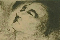Ван Гог на смертном одре (рисунок Поля Гаше)