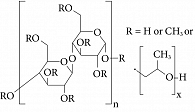 Рис. 1. Химическая структура гидроксипропилметилцеллюлозы
