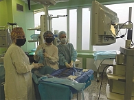 Проведение высокотехнологичной операции сотрудниками кафедры в клиническом центре челюстно-лицевой, реконструктивно-восстановительной и пластической хирургии